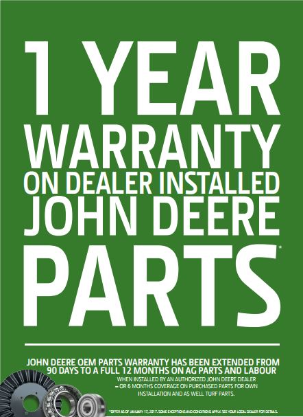 1 FULL YEAR PARTS WARRANTY